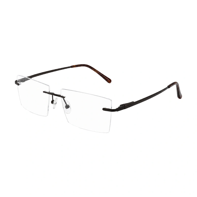 OS KZR TP Spring 89204 – Rimless Square Eyeglasses | Lightweight Prescription Frames-zoom-