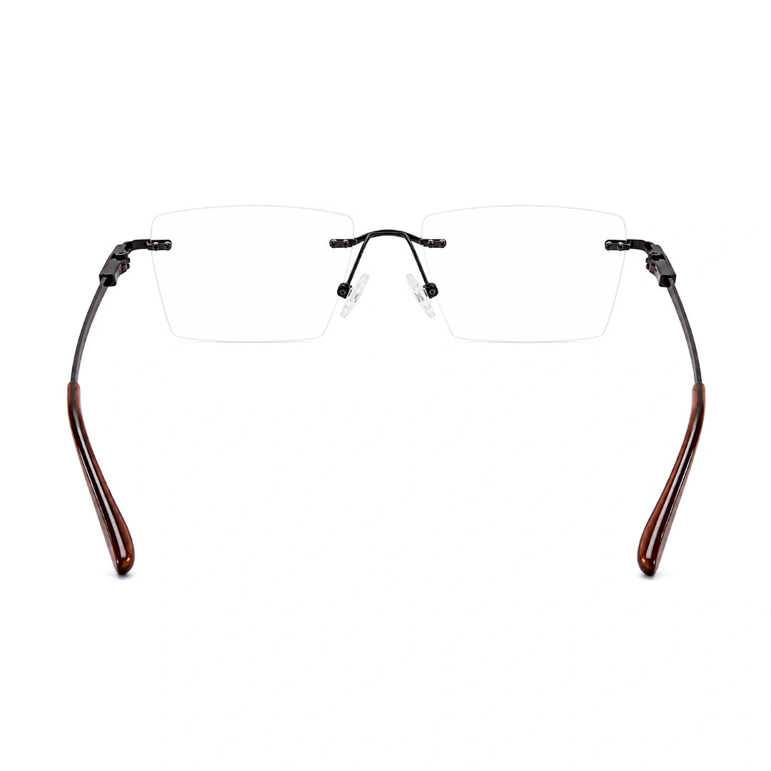 OS KZR TP Spring 89204 – Rimless Square Eyeglasses | Lightweight Prescription Frames-13