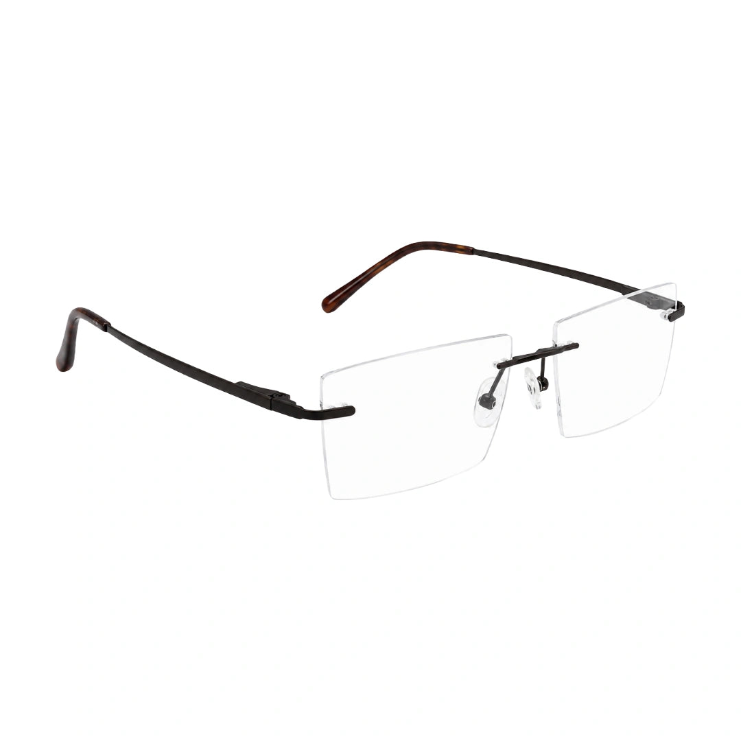 OS KZR TP Spring 89204 – Rimless Square Eyeglasses | Lightweight Prescription Frames-14