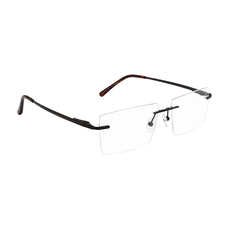 OS KZR TP Spring 89204 – Rimless Square Eyeglasses | Lightweight Prescription Frames-zoom-