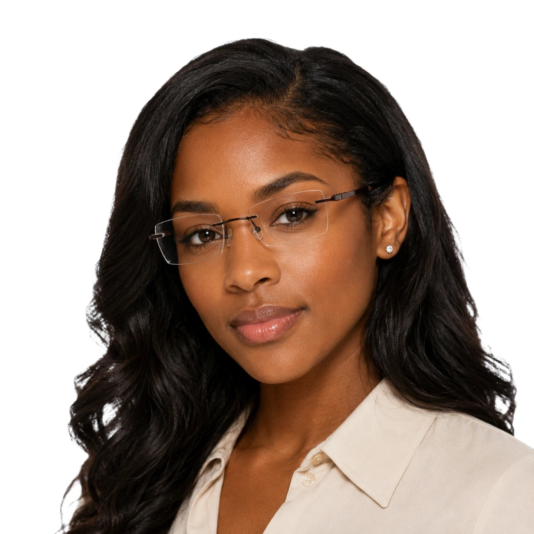 OS KZR TP Spring 89204 – Rimless Square Eyeglasses | Lightweight Prescription Frames-17