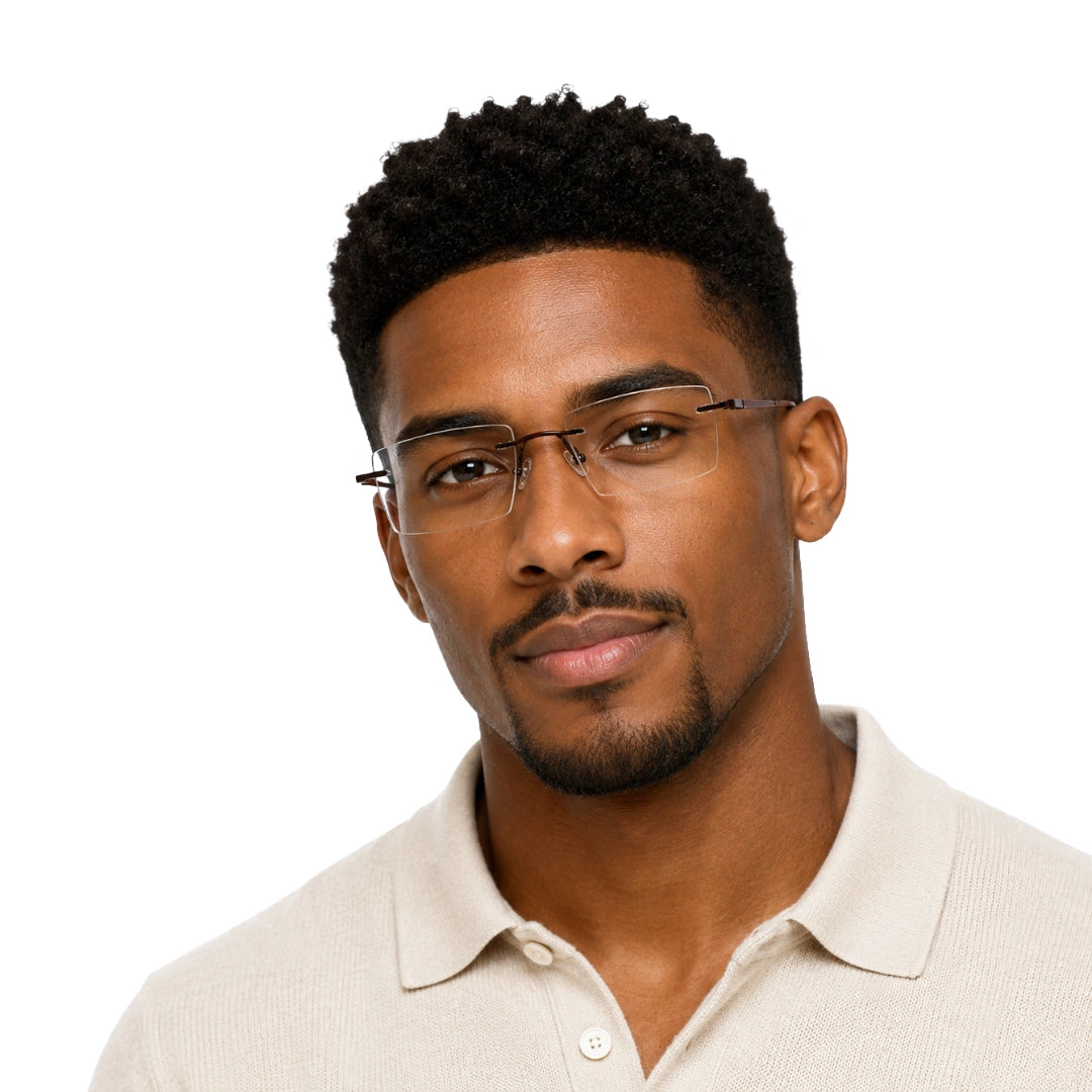 OS KZR TP Spring 89204 – Rimless Square Eyeglasses | Lightweight Prescription Frames-18