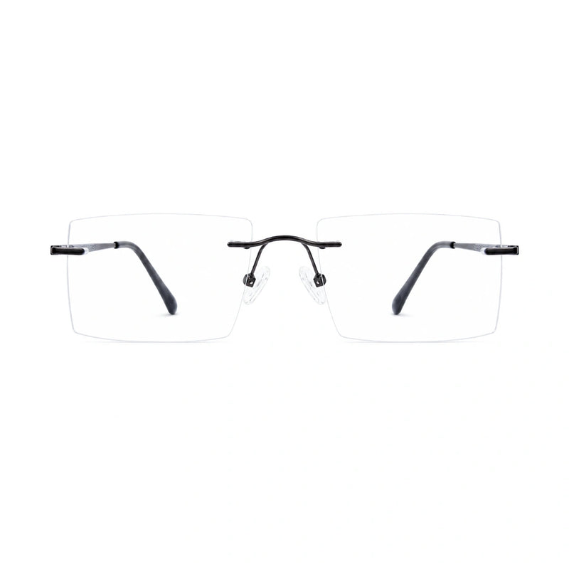 OS KZR TP Spring 89204 – Rimless Square Eyeglasses | Lightweight Prescription Frames-zoom-