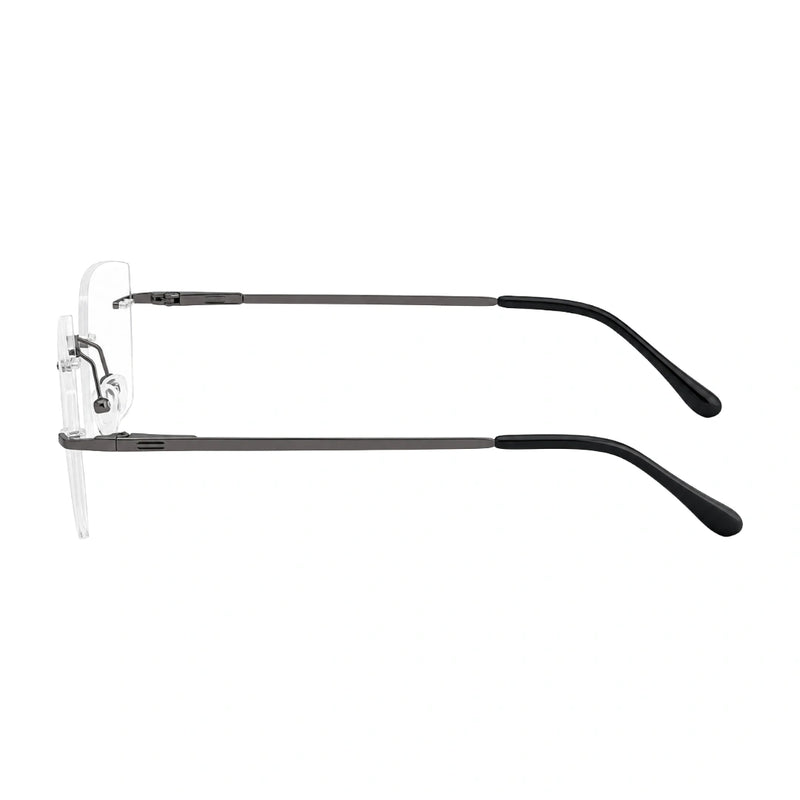 OS KZR TP Spring 89204 – Rimless Square Eyeglasses | Lightweight Prescription Frames-zoom-