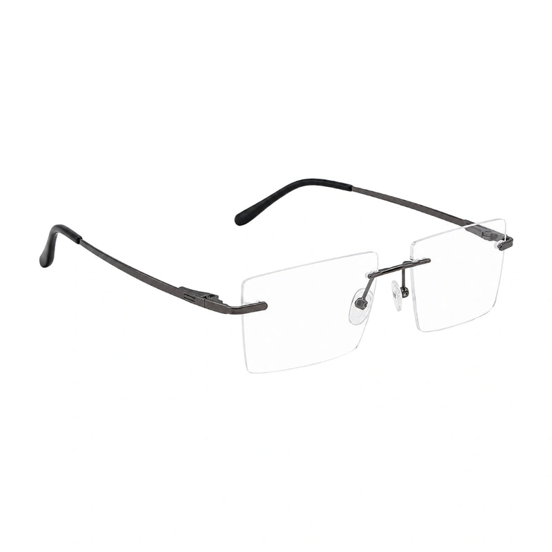 OS KZR TP Spring 89204 – Rimless Square Eyeglasses | Lightweight Prescription Frames-zoom-