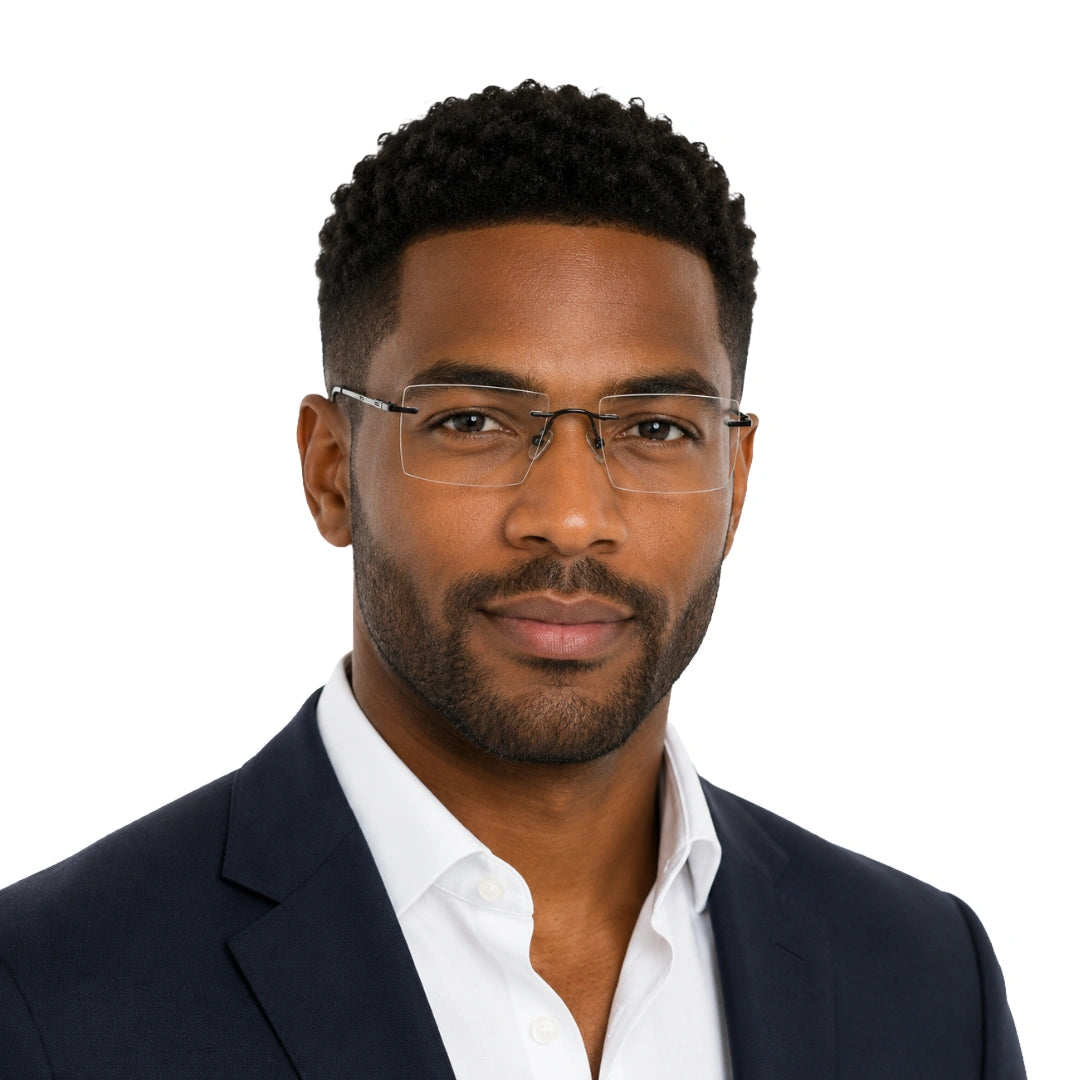 OS KZR TP Spring 89204 – Rimless Square Eyeglasses | Lightweight Prescription Frames-zoom-9