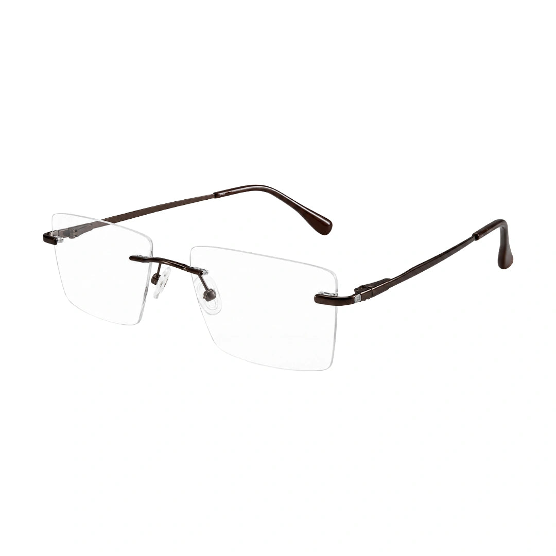 OS KZR TP Spring 89207 – Rimless Rectangular Eyeglasses | Lightweight Prescription Frames-2