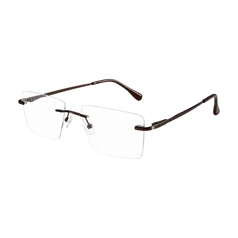OS KZR TP Spring 89207 – Rimless Rectangular Eyeglasses | Lightweight Prescription Frames-zoom-