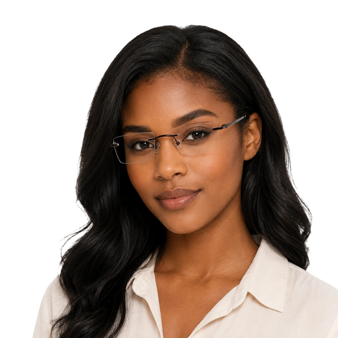 OS KZR TP Spring 89207 – Rimless Rectangular Eyeglasses | Lightweight Prescription Frames-8