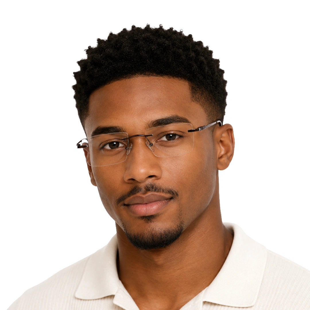 OS KZR TP Spring 89207 – Rimless Rectangular Eyeglasses | Lightweight Prescription Frames-zoom-9
