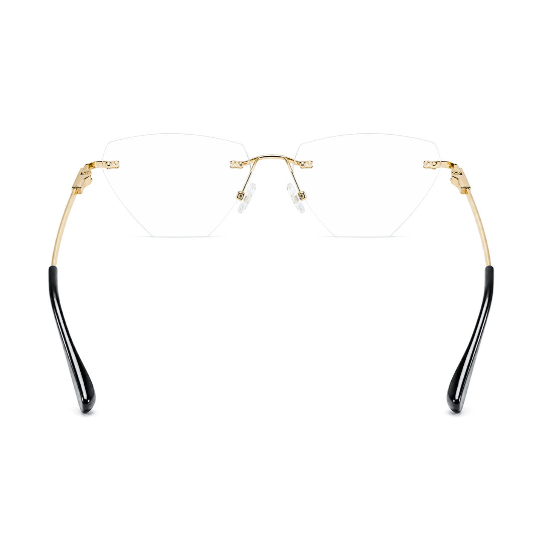 OS KZR TP Spring 89208 – Rimless Cat-Eye Eyeglasses | Lightweight Prescription Frames-zoom-4