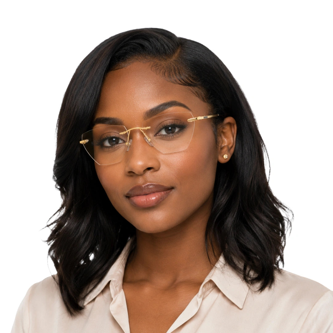 OS KZR TP Spring 89208 – Rimless Cat-Eye Eyeglasses | Lightweight Prescription Frames-zoom-8