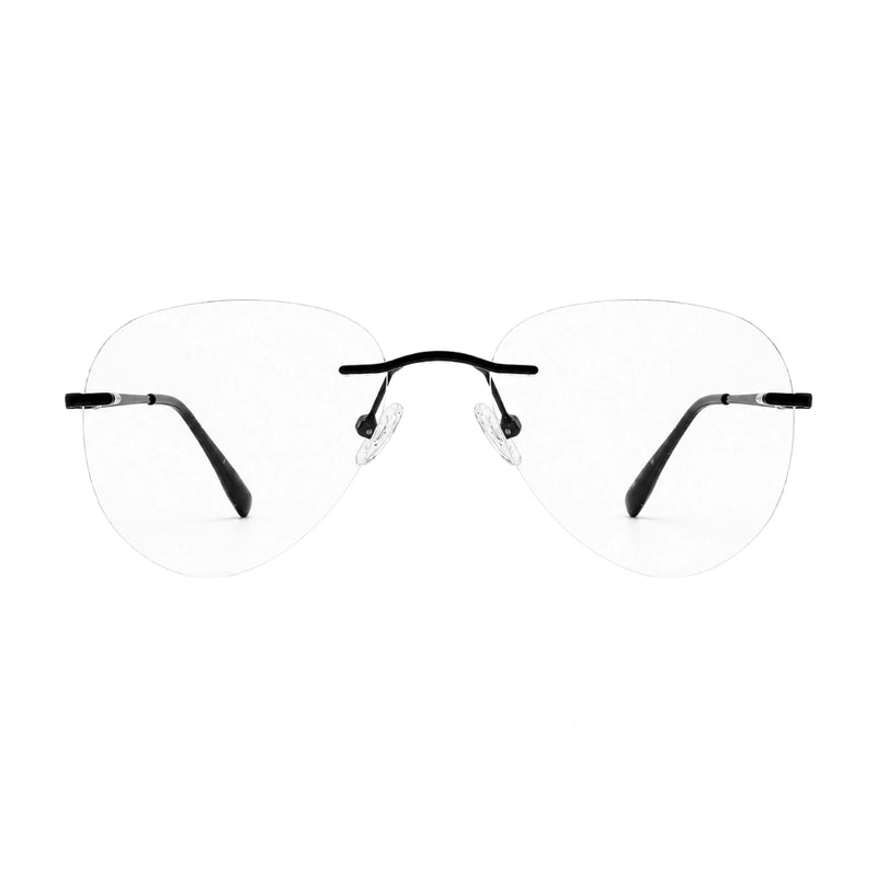 OS KZR TP Spring 89210 – Rimless Round Square Eyeglasses | Lightweight Prescription Frames-zoom-