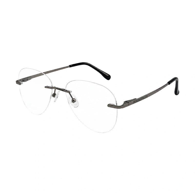 OS KZR TP Spring 89210 – Rimless Round Square Eyeglasses | Lightweight Prescription Frames-zoom-
