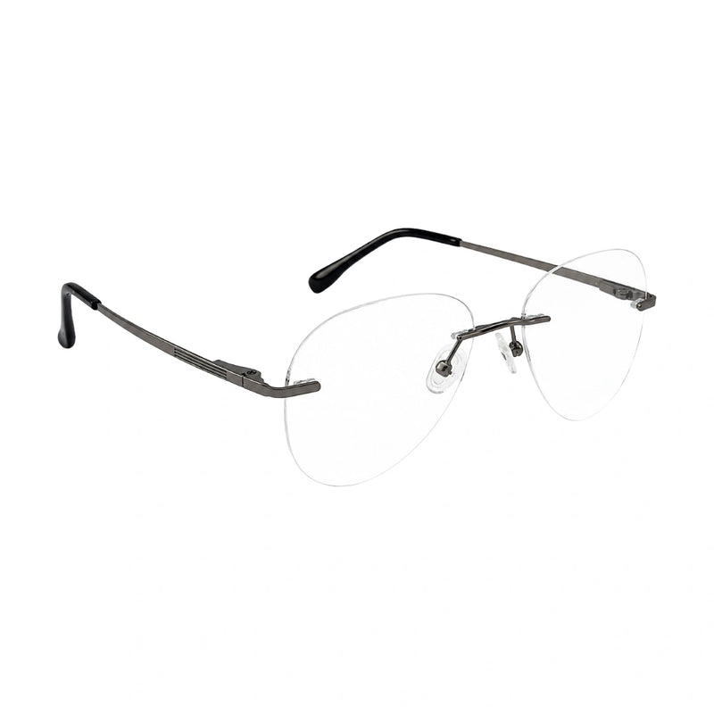 OS KZR TP Spring 89210 – Rimless Round Square Eyeglasses | Lightweight Prescription Frames-zoom-