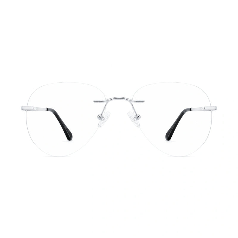 OS KZR TP Spring 89210 – Rimless Round Square Eyeglasses | Lightweight Prescription Frames-zoom-