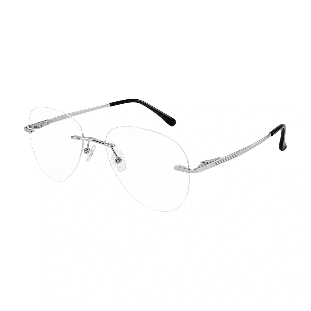 OS KZR TP Spring 89210 – Rimless Round Square Eyeglasses | Lightweight Prescription Frames