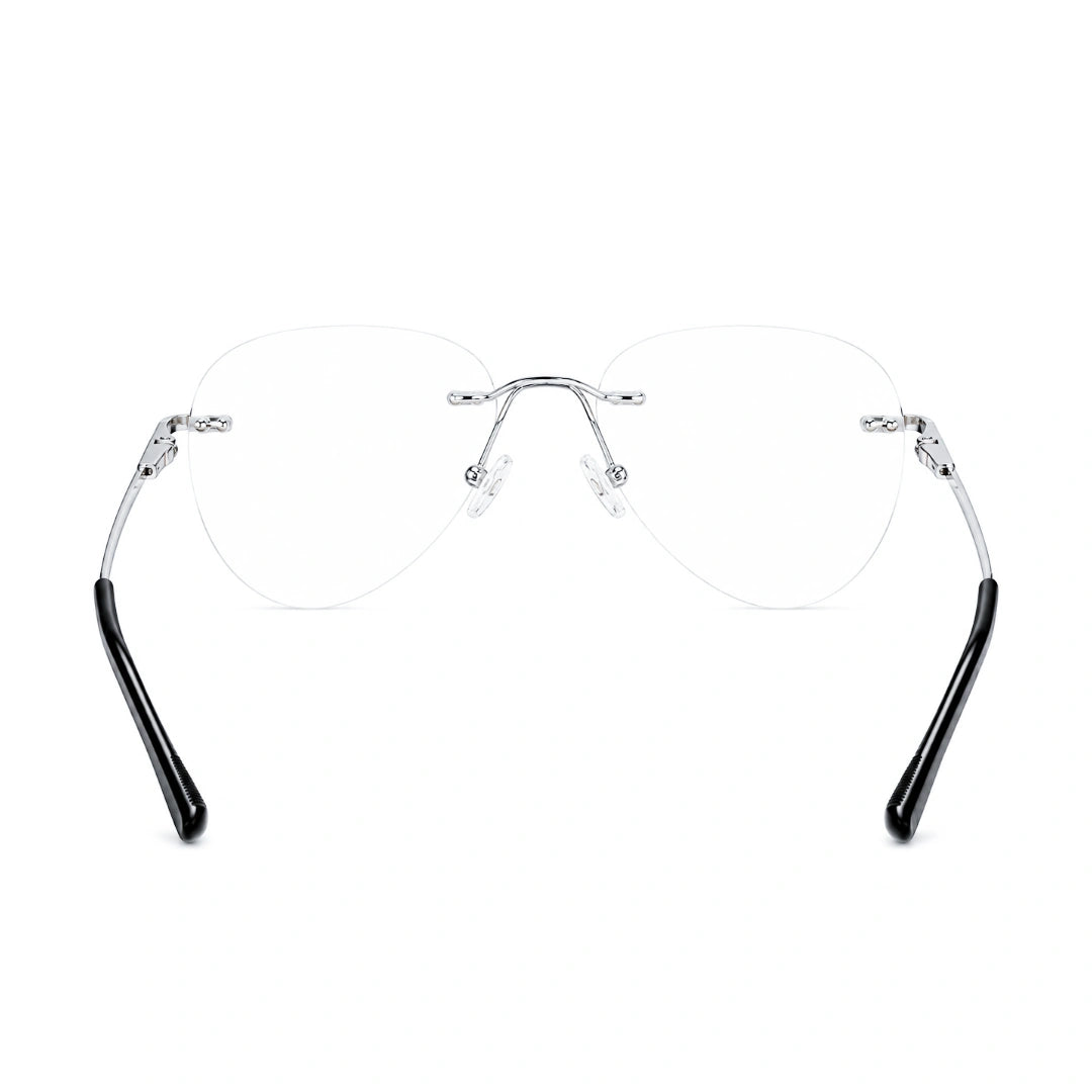 OS KZR TP Spring 89210 – Rimless Round Square Eyeglasses | Lightweight Prescription Frames-4