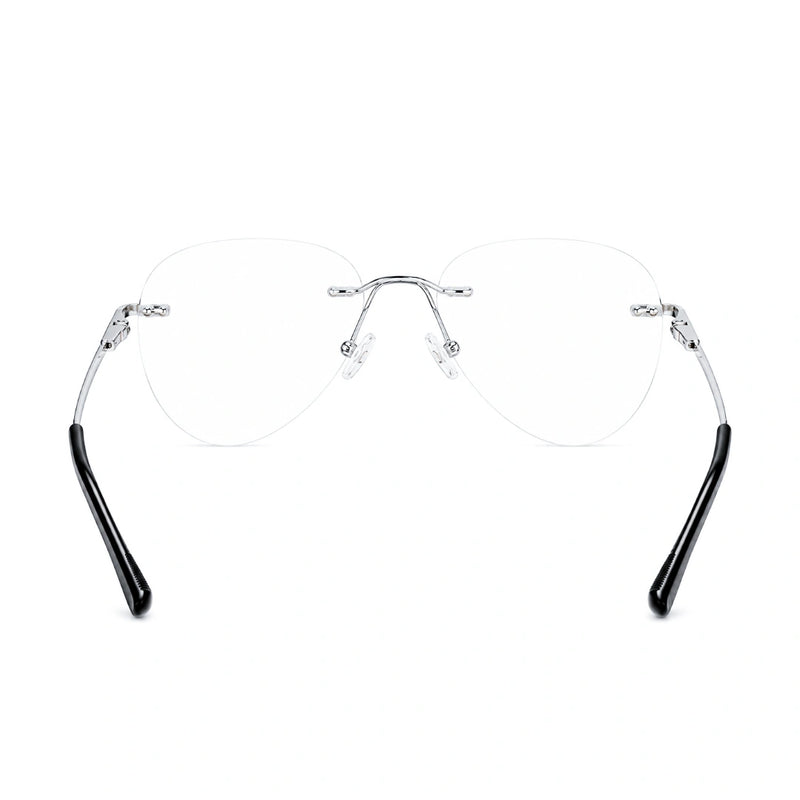 OS KZR TP Spring 89210 – Rimless Round Square Eyeglasses | Lightweight Prescription Frames-zoom-