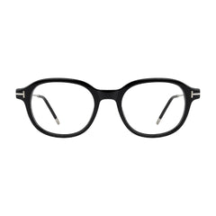OS Love My Country 69208 geometric round prescription eyeglasses in black, front view