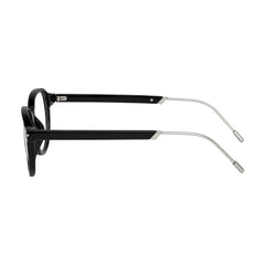 OS Love My Country 69208 geometric round prescription eyeglasses in black, side profile view