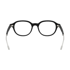 OS Love My Country 69208 geometric round prescription eyeglasses in black, rear view