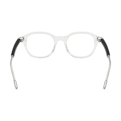 OS Love My Country 69208 geometric round prescription eyeglasses in transparent and black, rear view