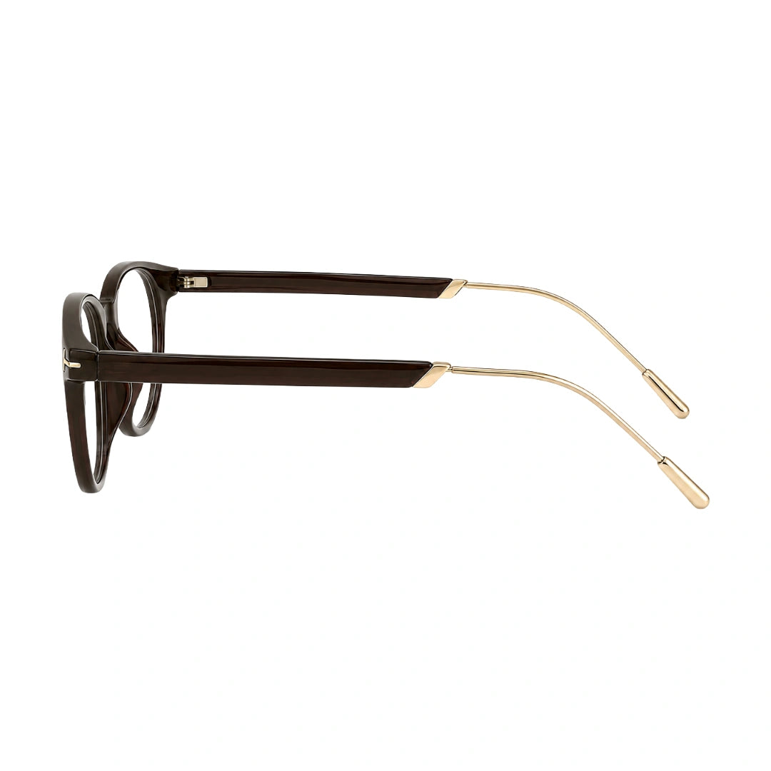 OS Love My Country 69209 round full-rim prescription eyeglasses, side profile view