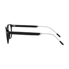 OS Love My Country 69209 round full-rim prescription eyeglasses in glossy black, side profile view