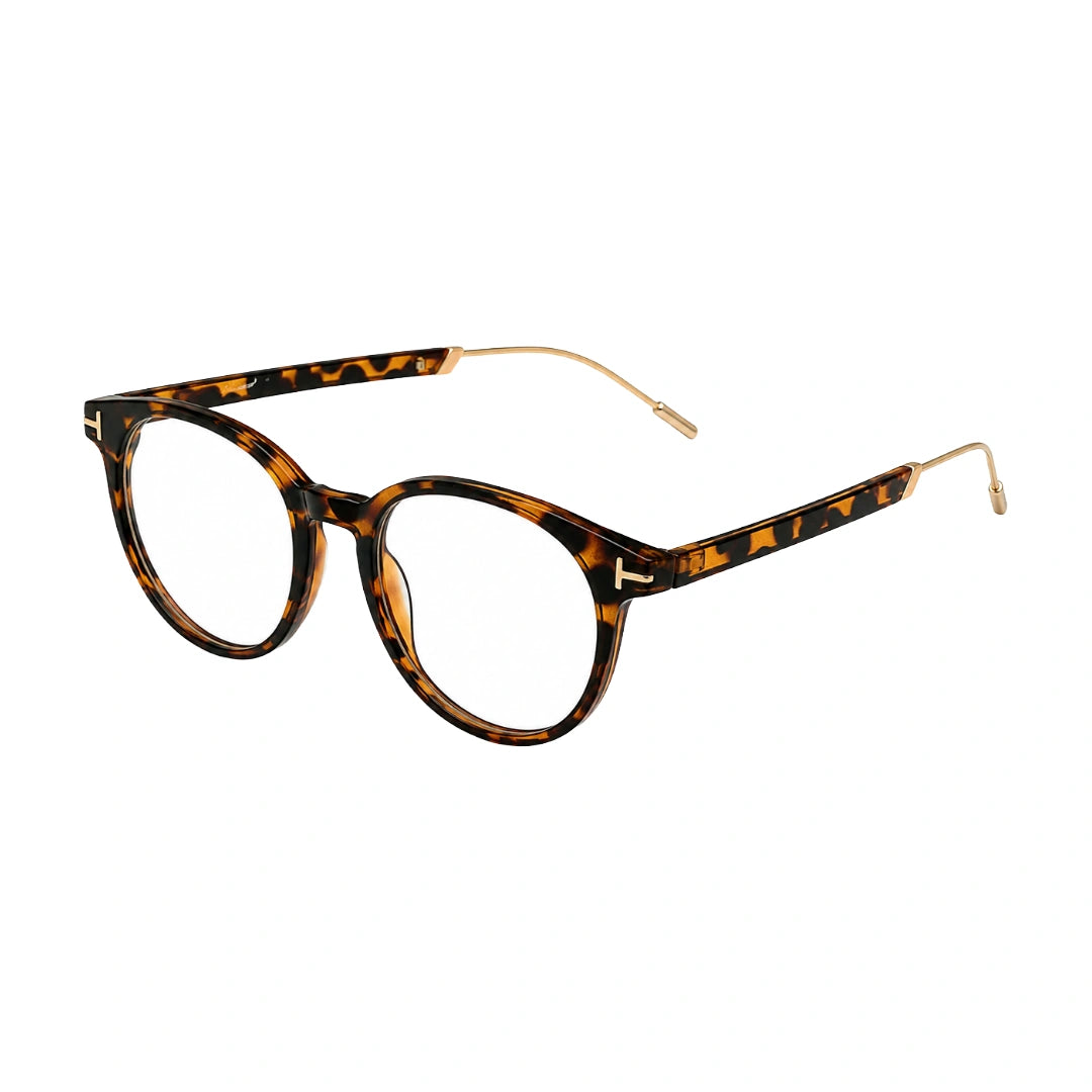 OS Love My Country 69209 round full-rim prescription eyeglasses, three-quarter angled view