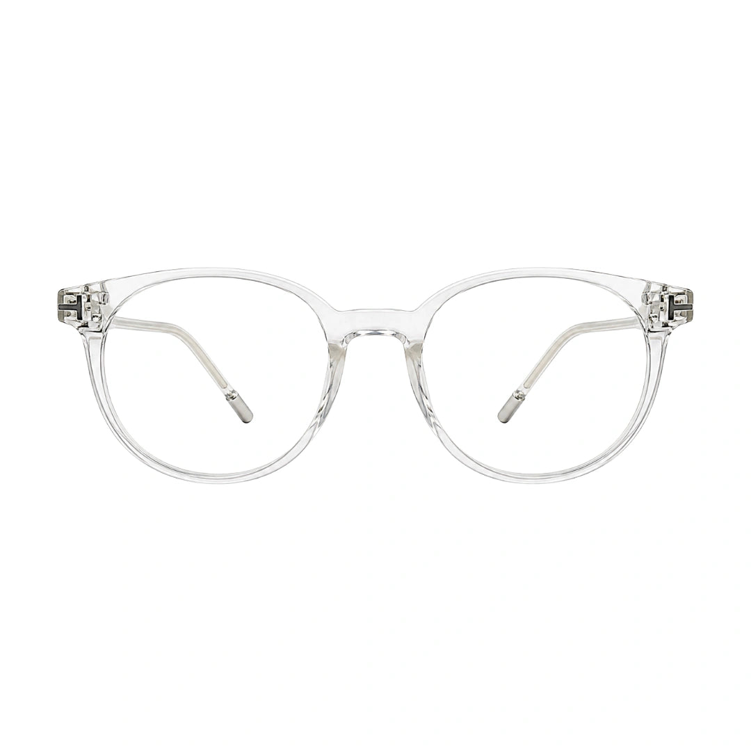 OS Love My Country 69209 round full-rim prescription eyeglasses in transparent, front view