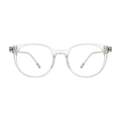 OS Love My Country 69209 round full-rim prescription eyeglasses in transparent, front view