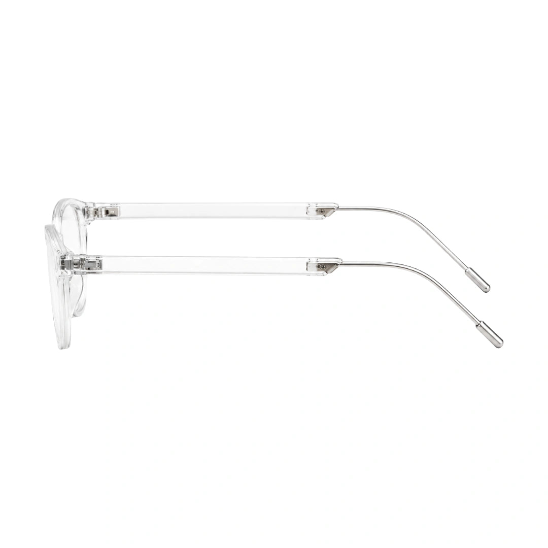 OS Love My Country 69209 round full-rim prescription eyeglasses in transparent, side profile view