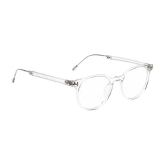 OS Love My Country 69209 round full-rim prescription eyeglasses in transparent, angled view