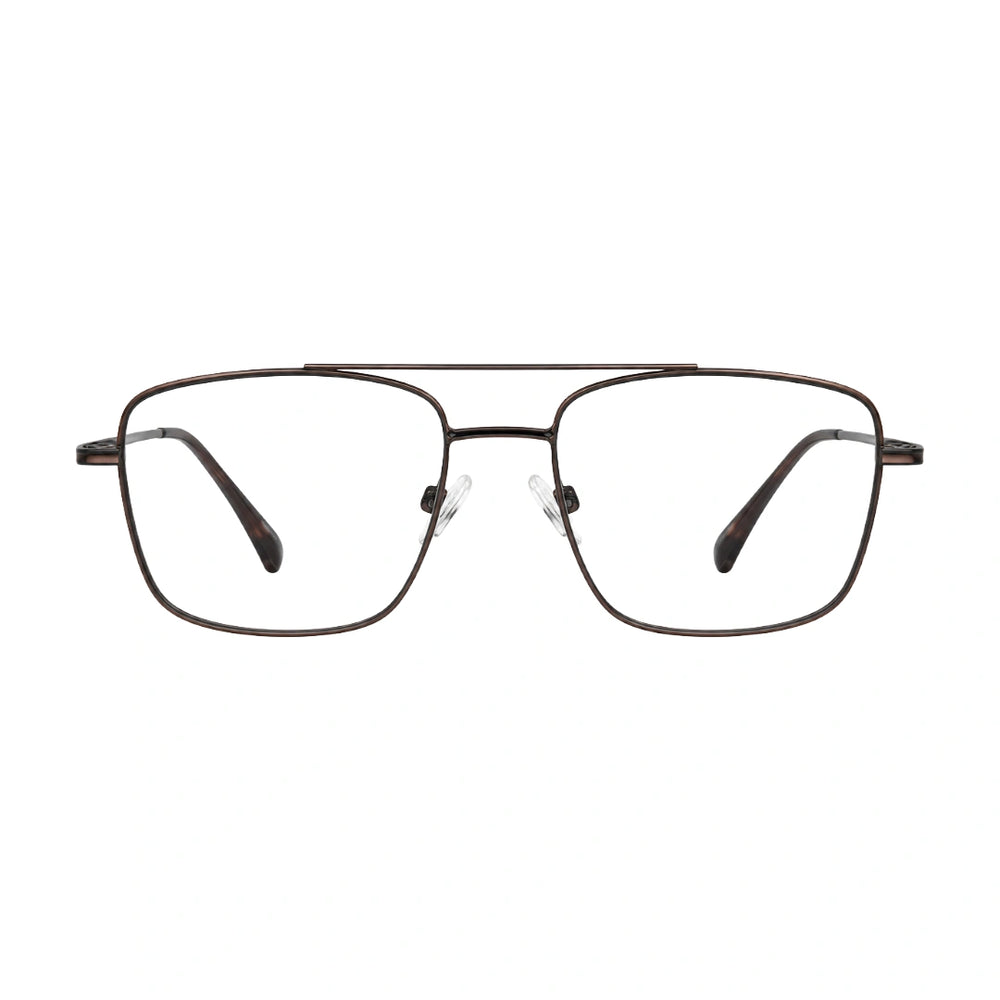 OS PrismX 75111 | Double Bridge Square Metal Eyeglasses