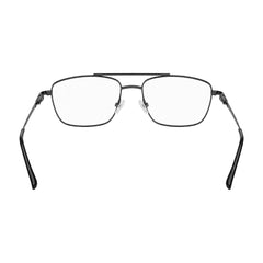 OS PrismX 75111 double bridge square metal eyeglasses in gunmetal, rear view