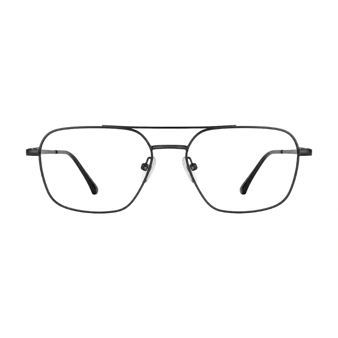 OS PrismX 75115 lightweight metal prescription eyeglasses in gunmetal, front view