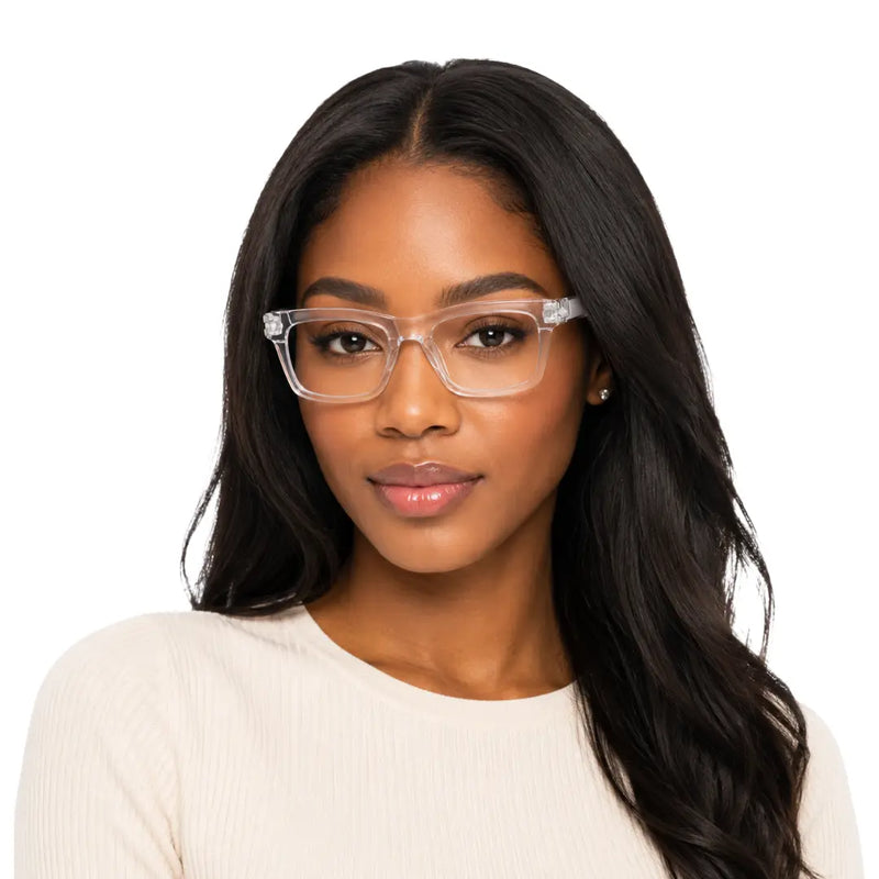 OS Platinum 82101 | Oversized Square Clear Eyeglasses | Platinum by Swiss Army-zoom-