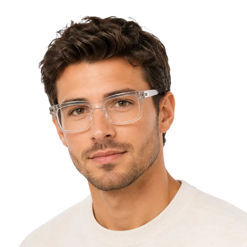 OS Platinum 82101 | Oversized Square Clear Eyeglasses | Platinum by Swiss Army-zoom-