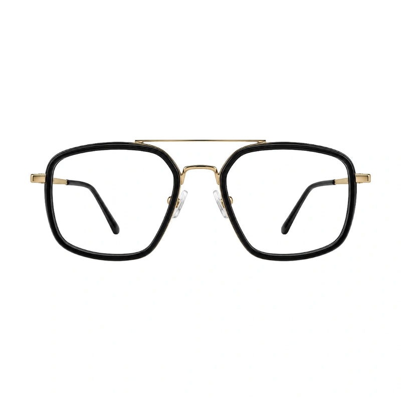 OS Slomga 31001 – Square Double Bridge Eyeglasses | Acetate & Metal Prescription Frames-zoom-