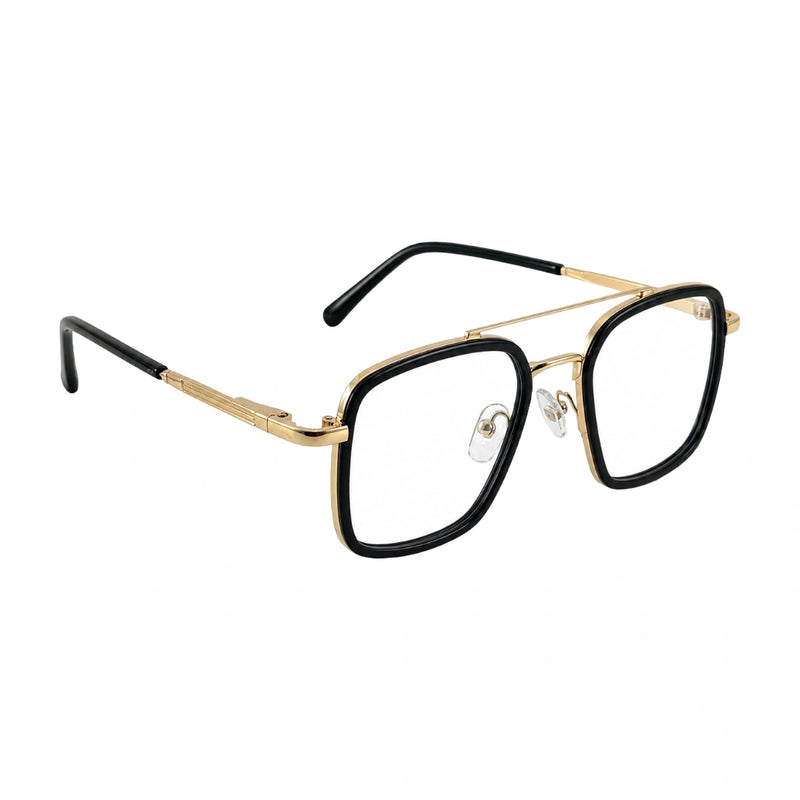 OS Slomga 31001 – Square Double Bridge Eyeglasses | Acetate & Metal Prescription Frames-zoom-