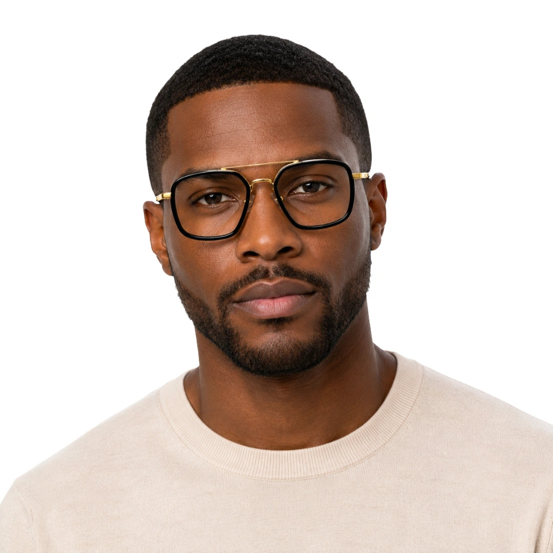 OS Slomga 31001 – Square Double Bridge Eyeglasses | Acetate & Metal Prescription Frames-zoom-89