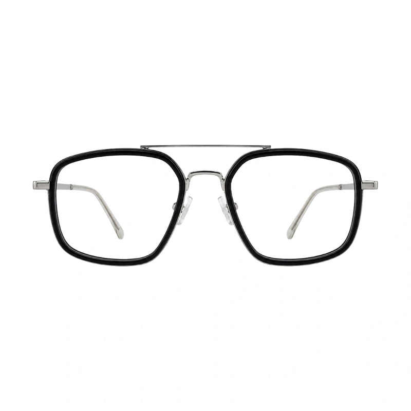 OS Slomga 31001 – Square Double Bridge Eyeglasses | Acetate & Metal Prescription Frames-zoom-