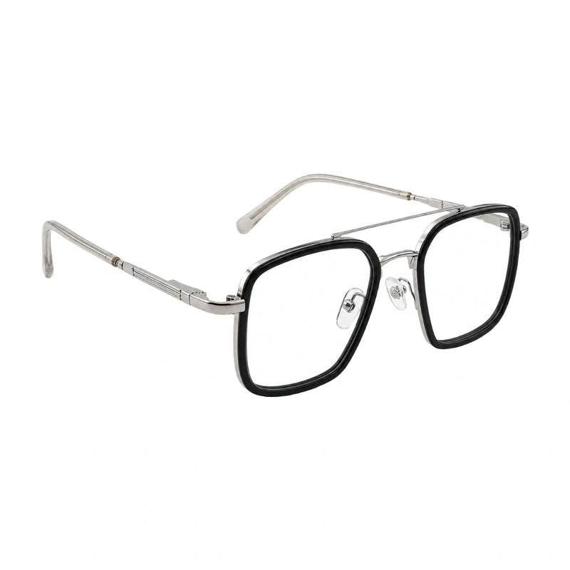 OS Slomga 31001 – Square Double Bridge Eyeglasses | Acetate & Metal Prescription Frames-zoom-