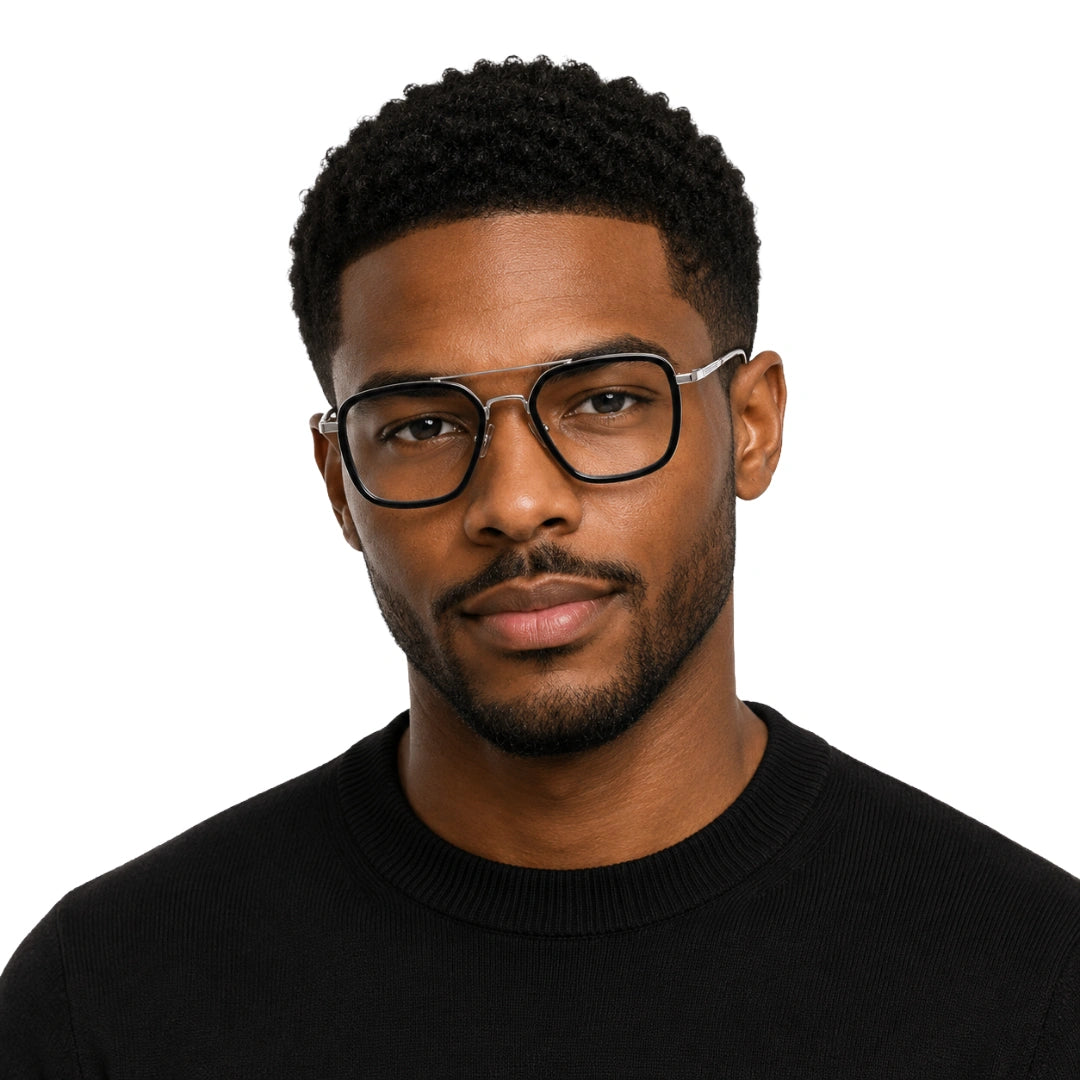 OS Slomga 31001 – Square Double Bridge Eyeglasses | Acetate & Metal Prescription Frames-72