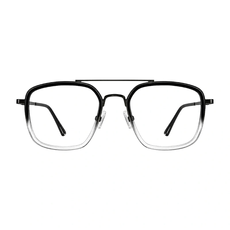 OS Slomga 31001 – Square Double Bridge Eyeglasses | Acetate & Metal Prescription Frames-zoom-