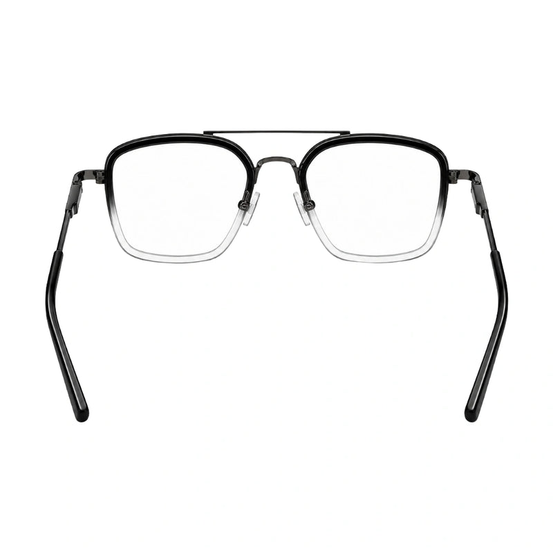 OS Slomga 31001 – Square Double Bridge Eyeglasses | Acetate & Metal Prescription Frames-zoom-