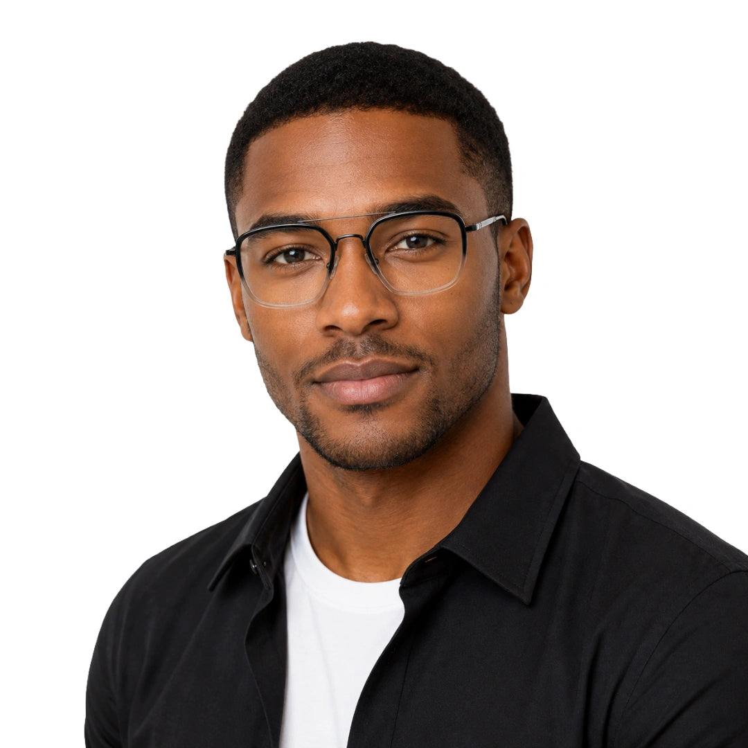 OS Slomga 31001 – Square Double Bridge Eyeglasses | Acetate & Metal Prescription Frames-zoom-108