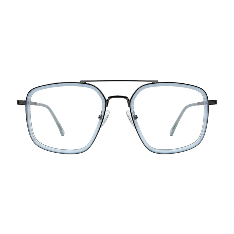 OS Slomga 31001 – Square Double Bridge Eyeglasses | Acetate & Metal Prescription Frames-zoom-