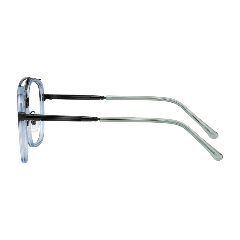 OS Slomga 31001 – Square Double Bridge Eyeglasses | Acetate & Metal Prescription Frames-zoom-